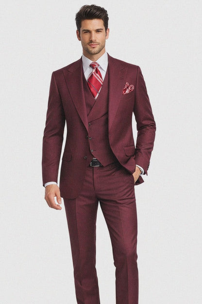 Plus Size Men’s Suits – Big and Tall with Peak Lapel, Ticket Pocket & Tailored Fit