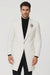 Mens Velvet Tuxedo 34 Inch Long Coat - Velvet Blazer - Three Quarter White Dinner Jacket