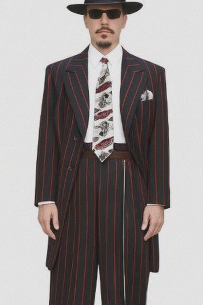Black and Red Pinstripe Zoot Suit