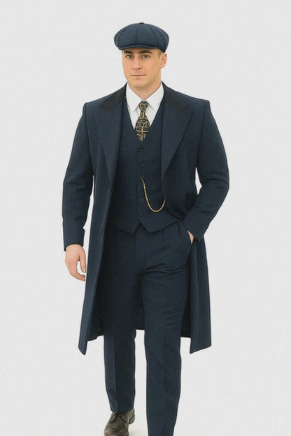 Thomas Shelby Costume Jacket + Pants + Vest + Overcoat + Hat