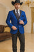 Two Toned Royal Light Blue Two Buttons Velvet or Dress Suits for Men Fabrics (Your Choice) Tuxedo Suit Or Dinner Jacket Black Lapeled