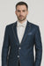 Dark Navy Blue Suit For Men And White Trim Lapel Tuxedo Looking Suit Side Vented Wedding /Prom Fashion