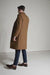 Men’s Camel Brown Wool Overcoat – Classic Long Dress Coat for Business and Casual Wear in Vecuna Color