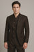 Tiglio Rosso Suit  - Classic Fit Athletic Cut 100% Wool Super 150s Italian Fabric Peak Lapel in Color Dark Brown