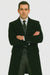 Men's Black Full-length Sleeves Buttoned Closure Peaky Blinders Suit - Peaky Blinders Outfit + Overcoat + Hat (Peaky Blinders Custome)