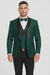 Designer Hunter Green Wedding Tuxedo for Men – Vested Floral Lace Suit