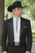 Mens Classic Western Cowboy Tail Tuxedo in Black