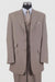 Mens Three Piece Suit - Vested Suit Mens Tan ~ Beige 3 Button Dress Ticket Pocket Suits