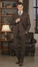 Men’s Brown Pinstripe 3-Piece Suits – Classic Business and Formal Wear with Vest