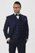 Peak Lapel Double Breasted Vest Classic Fit 3 Piece Wide Leg, Pure Suit & Vest  Saphire - Indigo -   Cobalt Blue