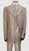 Zoot Suit - Shiny Gold Champaign Mens Harlem Gangster Suit 1920s Tan Stripe Fortino 2911V