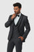 Gray Slim Fit Tuxedo 3 Piece with Satin Shawl Collar Vest
