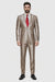 Champagne Suit Shiny Sharkskin Flashy Tan~champagne ~ Beige~Taupe 2 Button Style Jacket Flat Front Pants Notch Collar