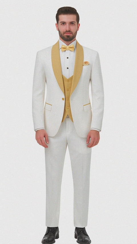 White and Gold Suit