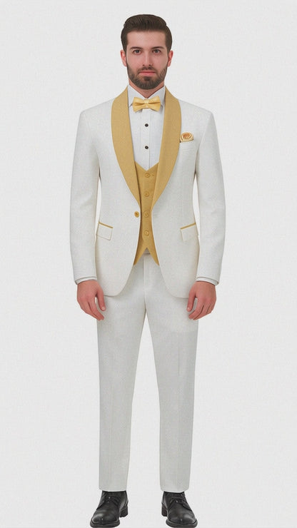 White and Gold Suit