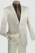 Shiny Sharkskin Metallic 2 Button Suits Off-White
