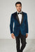Teal Tuxedo - Velvet Dinner Jacket - Mens Velvet Blazer