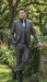 Mens Charcoal Gray Suit With Sheen -  | Shiny Texture Fabric Three Piece Wedding and Party Business