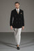 Mens Slim Fit Double Breasted With Brass Buttons - Black Sportcoat