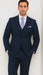 Men'S Dark Navy Slim Fit Vent Sharkskin Shiny Vested 3 Piece Suit Online Discount Fashion Sale - Dark Blue Suit Color