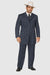 2020 New Formal Style Men's Dark Navy Blue High Fashion Bold Pronounce White Pi Suit