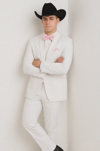 Smoking Traje - Esmoquin - Smoking Para Hombre - Single Breasted Trajes De Novio Suit White Tuxedo
