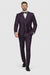 Men'S Plum ~ Eggplant ~ Very Dark Purple No Vest Suit