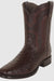 Black Cherry Roper Ostrich Western Boots