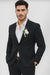 Mens Cotton Suit - Black Summer Suit