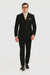 Men's Legend Tom Hardy Look Double Breasted Solid Black Suit