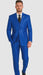 Mens Solid Royal Suit Brand 3 Piece Fashion Dress Suits
