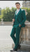 Men’s Emerald Green Textured 3-Piece Suit – Polk Dot Pattern Formal Wedding, Prom, and Evening Wear Outfit