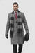 Mens Overcoat - Grey and Black Glen Plaid Carocat