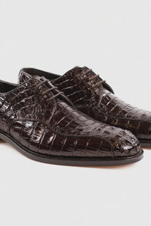 Belvedere Chapo Caiman Hornback Dress Shoe – Brown