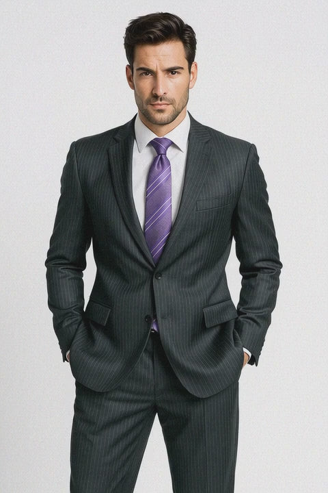 Mens-Two-Buttons-Charcoal-Suit-