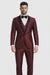 Versailles 1-Button Burgundy Tuxedo Set – Men’s Shawl Lapel Formalwear