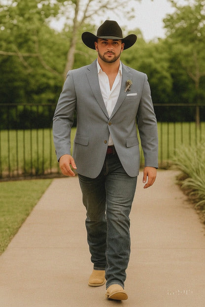 Light Tan Western Blazer - Sand Color