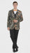 Mens Houndstooth Double-Breasted Overcoat – Classic Black and White Wool Blend Peacoat Wool Fabric
