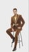 Mens Bronze Shiny Velvet Suit – Designer Party and Wedding Wear Blazer and Pant Set Brown and Gold Tuxedo