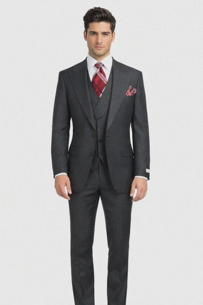 Plus Size Men’s Suits – Big and Tall with Peak Lapel, Ticket Pocket & Tailored Fit