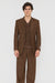 Tiglio Rosso Suit  - Classic Fit Athletic Cut 100% Wool Super 150s Italian Fabric Peak Lapel in Color Brown