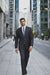 Athletic Cut Classic Suits Men's suit  Classic Relax Fit Pleated Pants 19 Inch Bottom Charcoal