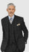 Mens Plaid Suit - Black Windowpane Suit - 1920 Suits