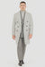 Mens Six Button Peak Lapel Suit Grey