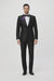 Men's Black Shiny Two Piece Slim Fitted Suits Oxford Men's Sharkskin Suit