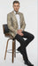 Men’s Beige and Black Snakeskin Print Blazer – Alligator Crocodile Exotic Sking Sport Coat Jacket in Tan Camel Color