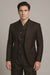 Tiglio Rosso Suit  - Classic Fit Athletic Cut 100% Wool Super 150s Italian Fabric Peak Lapel in Color Dark Brown