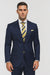 Statement Suits - Wool Suits - Peak Lapel Suits - Ticket Pocket - Modern Fit - Blue Suit