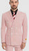 Red Double Breasted Suit - Red and White Pinstripe Suit - Red Seersucker Suit - Cotton Suit