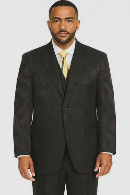 mens-fashion-3-piece-paisley-printed-fashion-suit-wide-leg-pants-black-dark-brown-blazer-looking